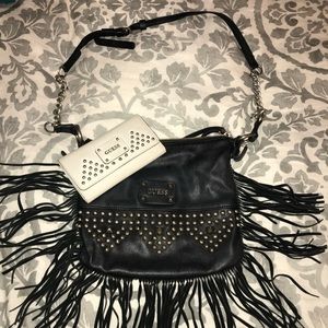 Guess bag with wallet. Used-good condition.